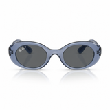 Kính mát trẻ em Rayban Junior RJ9141SF 721681 - Xanh dương trong suốt – ảnh chính diện trên nền trắng