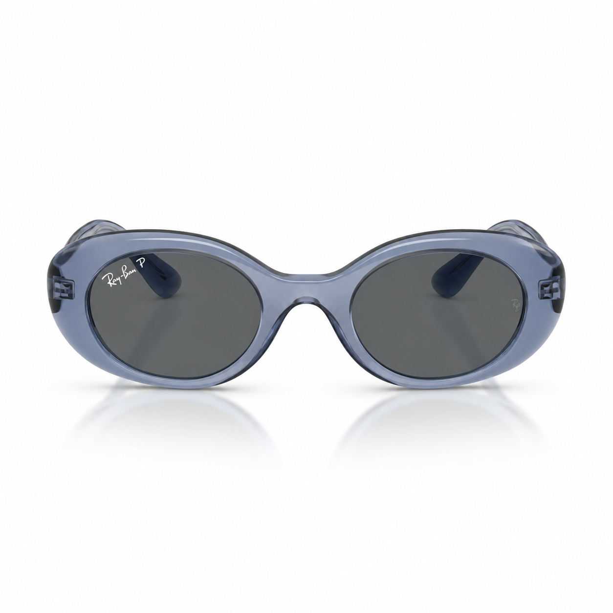 Kính mát trẻ em Rayban Junior RJ9141SF 721681 - Xanh dương trong suốt – ảnh chính diện trên nền trắng