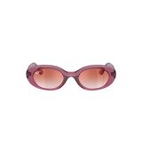 Kính mát trẻ em Rayban Junior RJ9141SF 7217V0 - Tím trong suốt – ảnh chính diện trên nền trắng