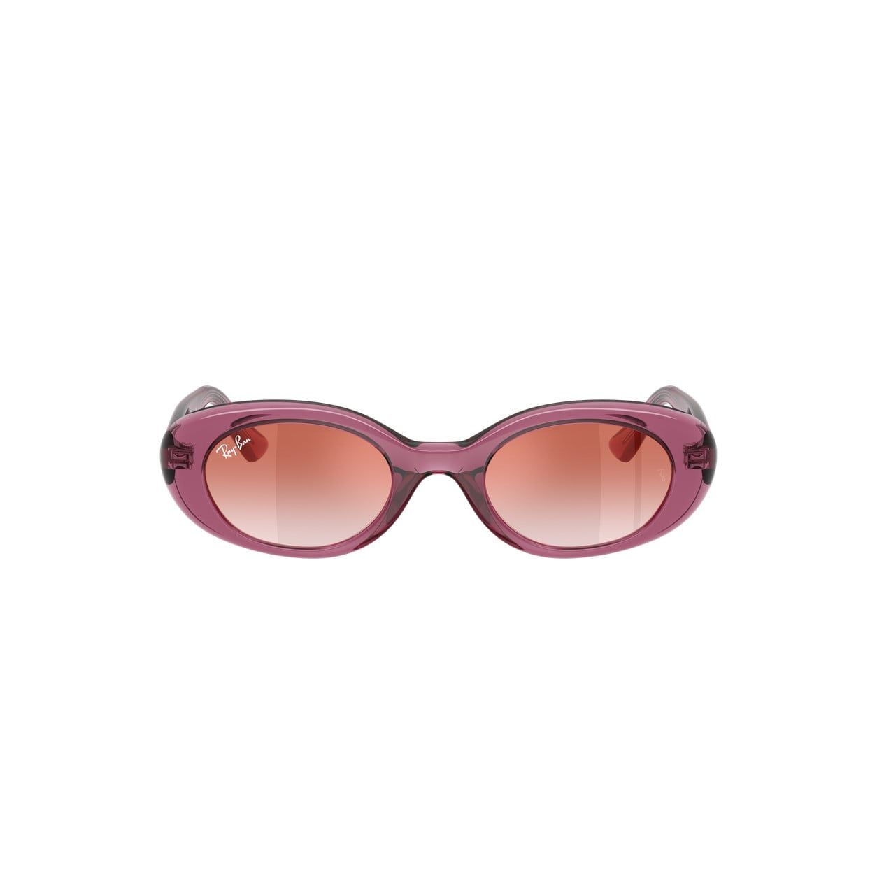 Kính mát trẻ em Rayban Junior RJ9141SF 7217V0 - Tím trong suốt – ảnh chính diện trên nền trắng