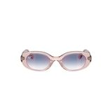 Kính mát trẻ em Rayban Junior RJ9141SF 7218U0 - Hồng trong suốt – ảnh chính diện trên nền trắng