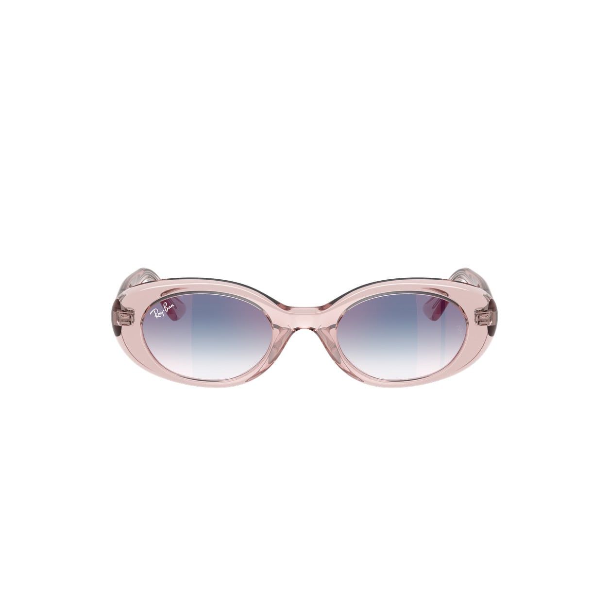 Kính mát trẻ em Rayban Junior RJ9141SF 7218U0 - Hồng trong suốt – ảnh chính diện trên nền trắng