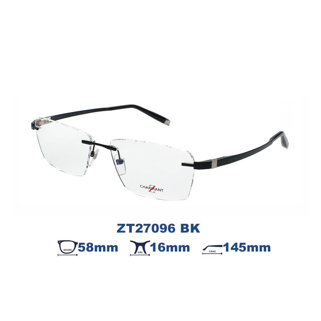  Gọng kính Charmant Z ZT27096 BK 