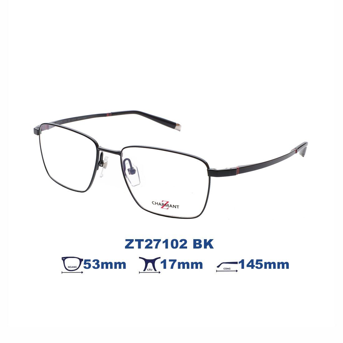  Gọng kính Charmant Z ZT27102 BK 