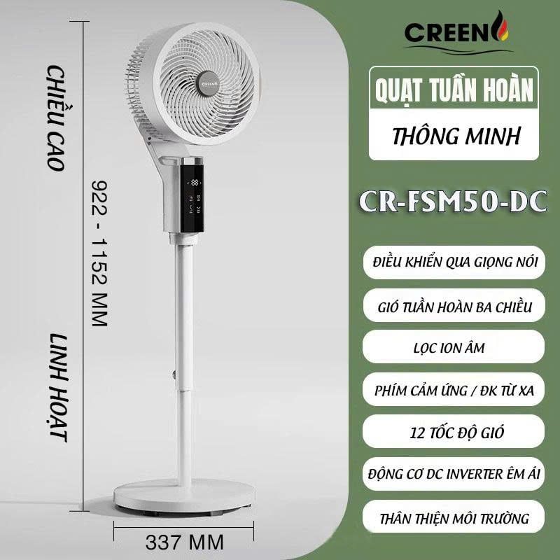 quat tuan hoan thong minh creen cr fsm50 dc