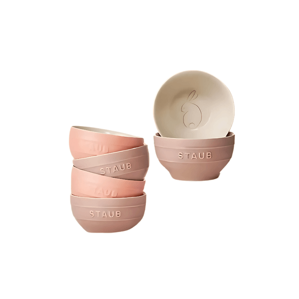set 6 bat staub an com tho hong 12cm