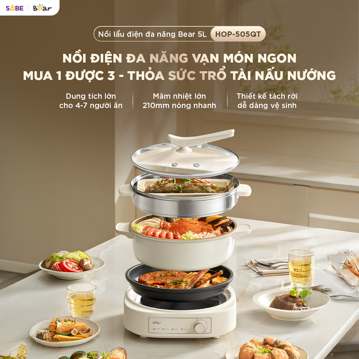 noi lau dien bear hop 505qt
