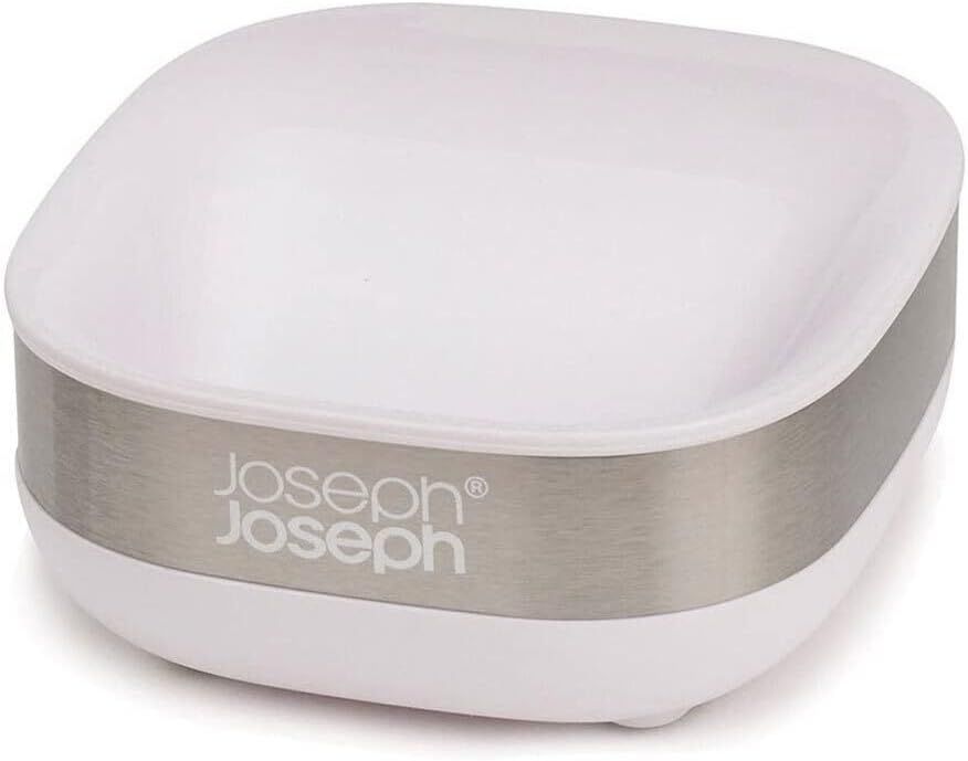 hop dung xa phong joseph joseph 70533 slim steel soap dish white mau xam trang