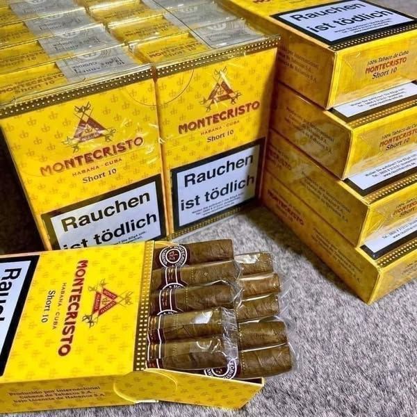 cigar montecristo short 10 xi ga cuba chinh hang xuat duc 1 bao 10 dieu