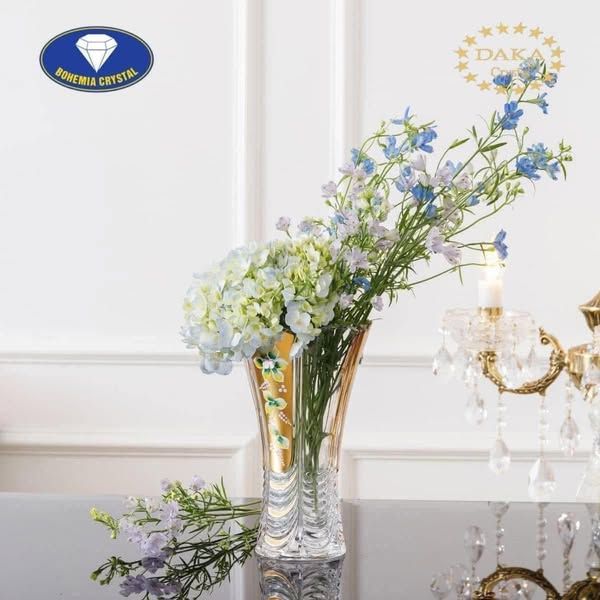 lo hoa pha le ma vang bohemia crystal ch sec cao 25cm