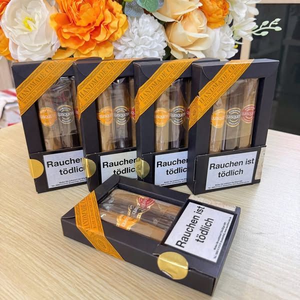 cigar cao cap quisqueya lam thu cong tu cong hoa dominica hop 3 dieu
