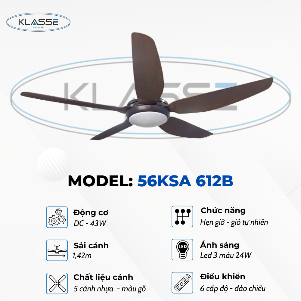 quat tran den 5 canh klasse 56ksa 612b
