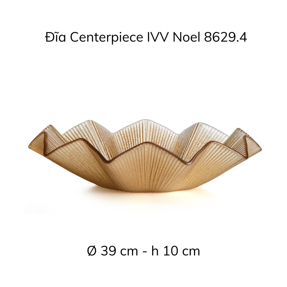 dia noel centerpiece red glitter 39cm ivv
