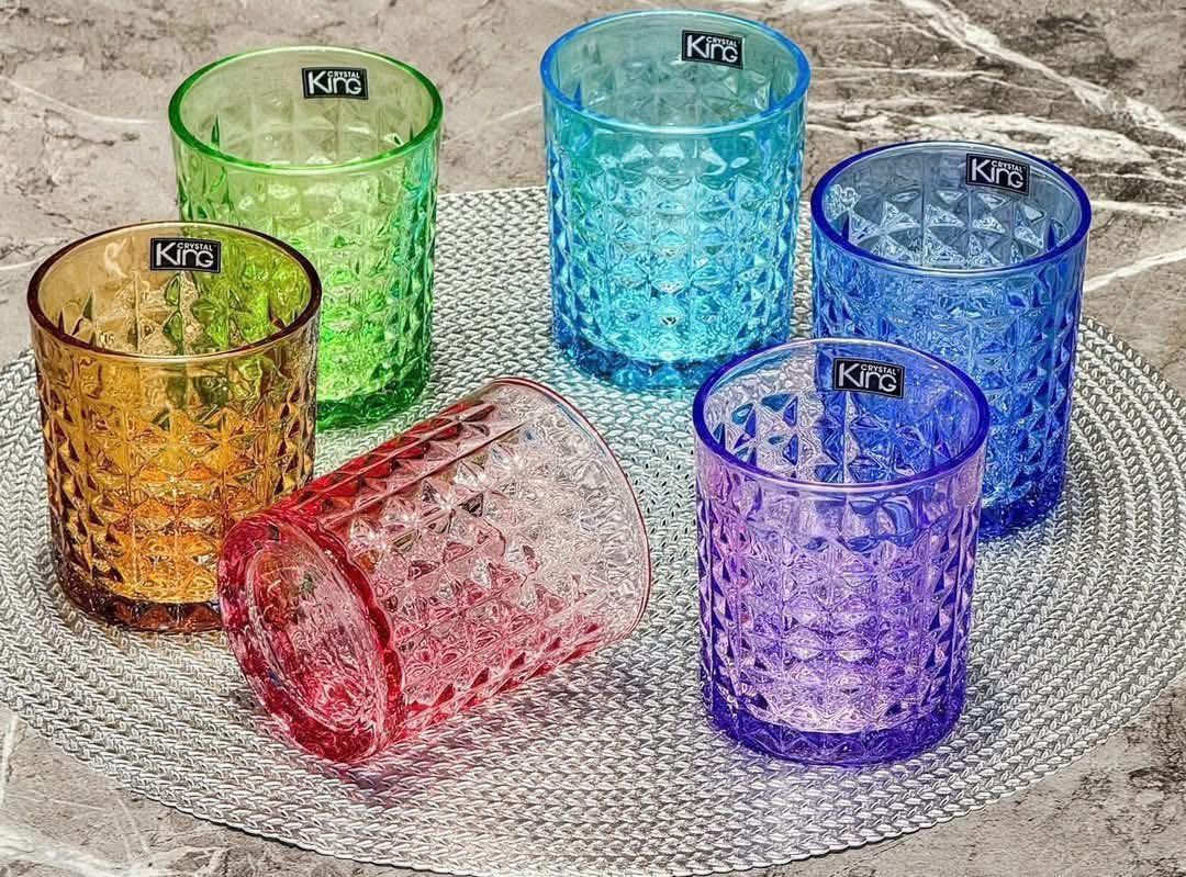 set 6 coc pha le cau vong king crystal diamond 280ml