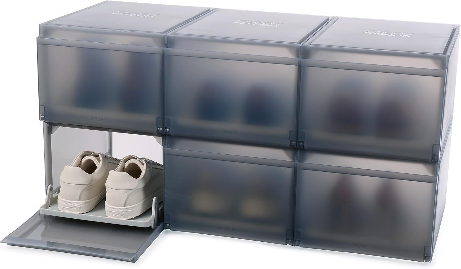 set 6 hop dung giay joseph joseph 55014 shoecase premium shoe storage box