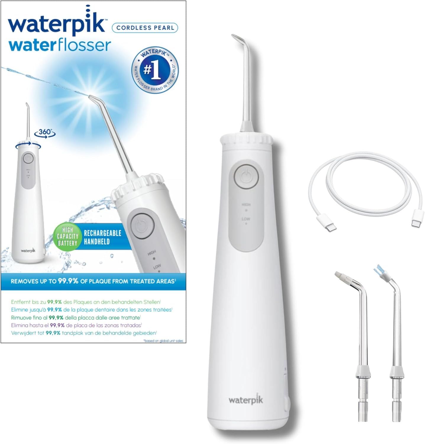 may tam nuoc khong day waterpik cordless pearl wf 27eu010