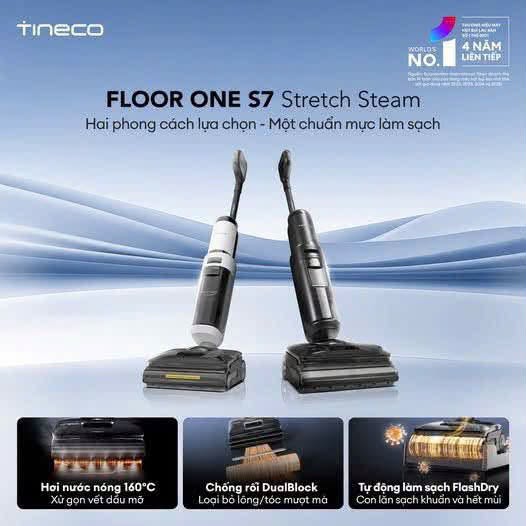 may hut bui lau nha bang hoi nuoc nong tineco floor one s7 stretch steam