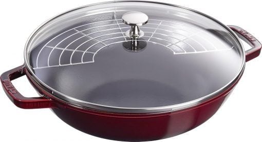 chao gang staub sau long 30cm mau do nap kinh
