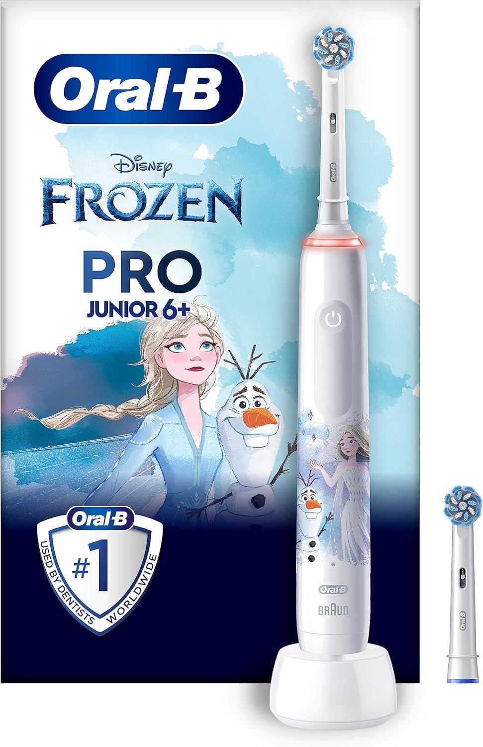 ban chai danh rang tre em oral b pro junior frozen 6y kem 2 dau