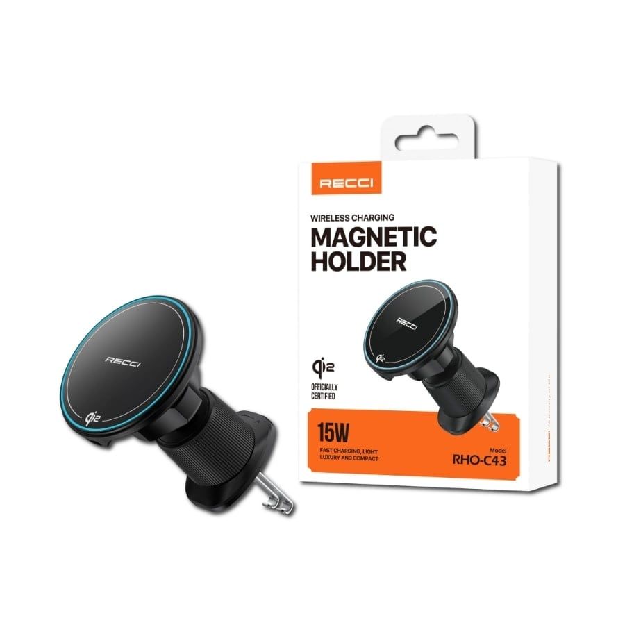 de giu dien thoai tich hop nam cham va sac khong day dung tren xe o to recci rho c43