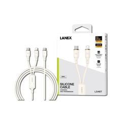 day sac nhanh o to pd65w 2 in 1 lanex ls46t type c lightning