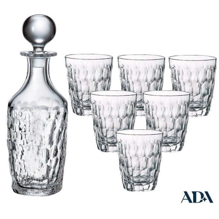 bo binh ruou marble crystal bohemia