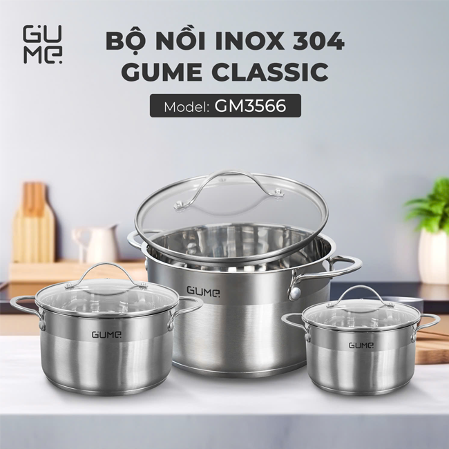 bo noi inox 304 cao cap gume classic gm 3566