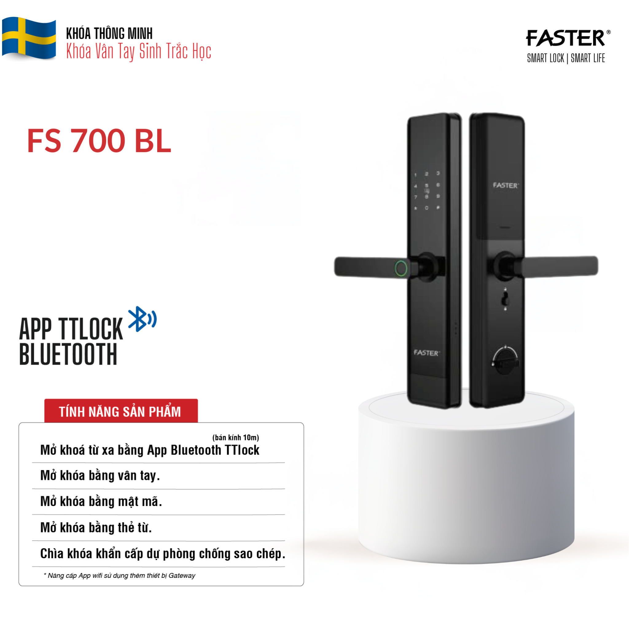 khoa cua van tay faster fs700 bl