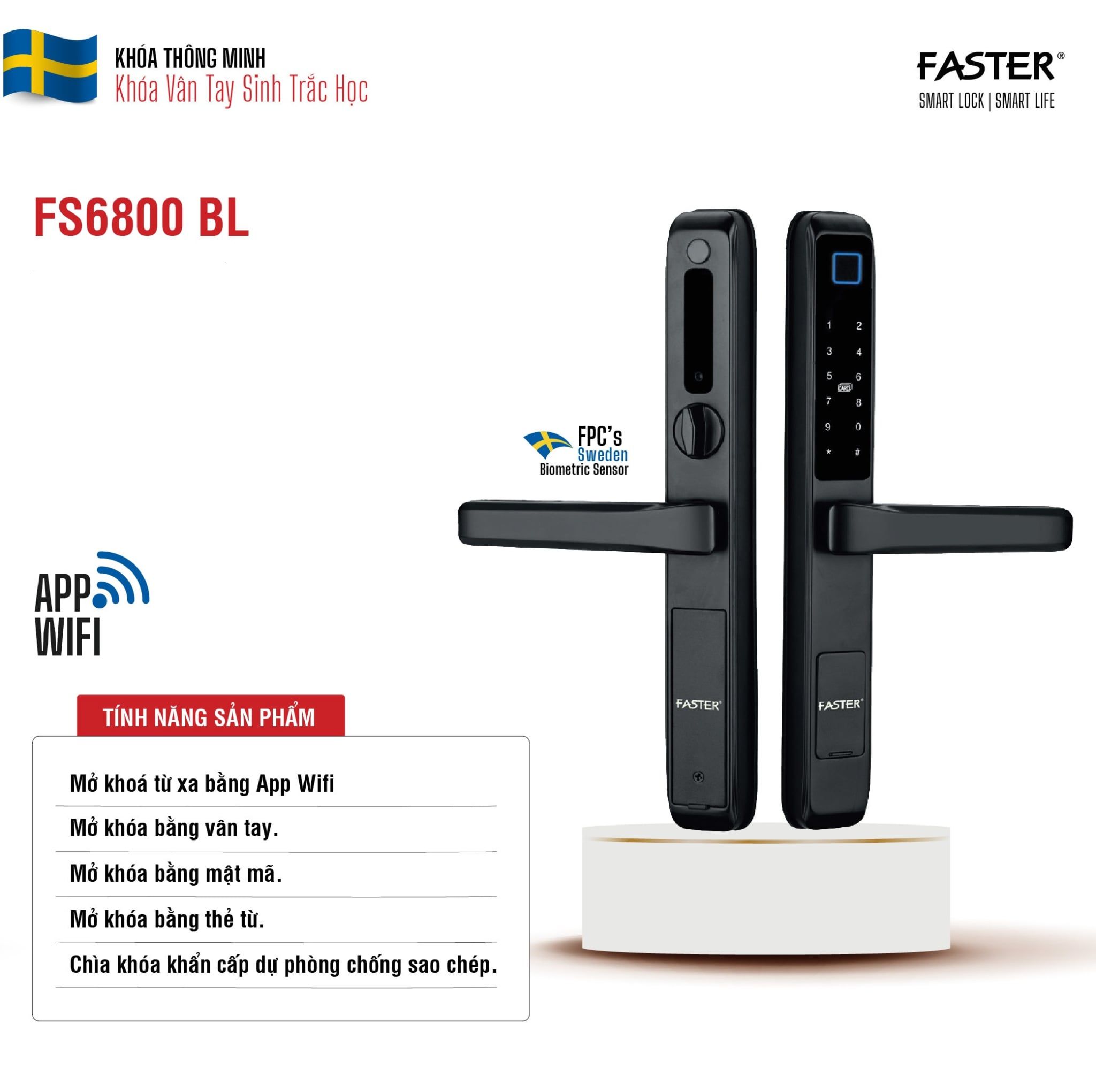 khoa van tay cua nhom faster fs6800 bl