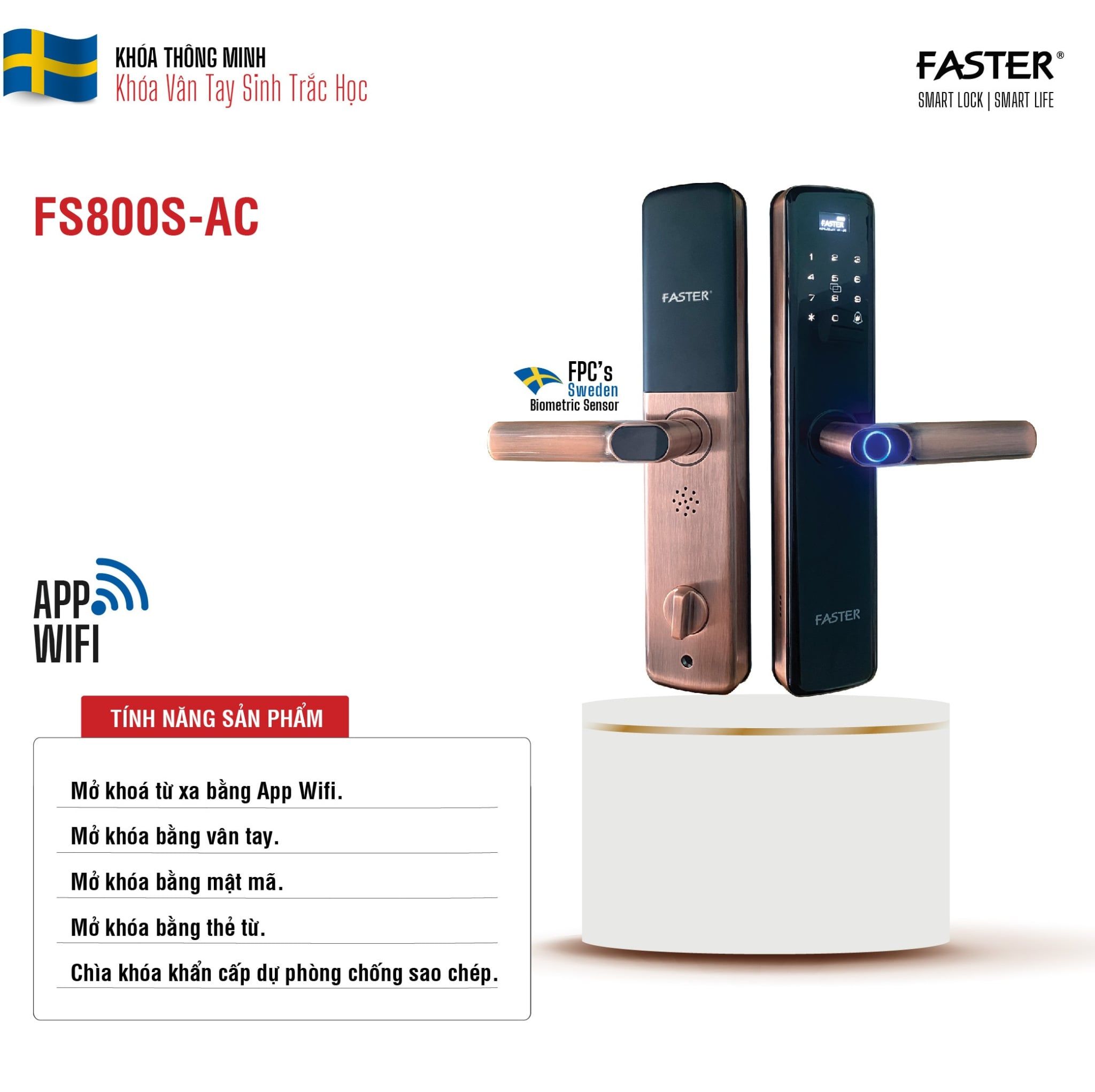 khoa van tay faster fs800s ac ban thuong