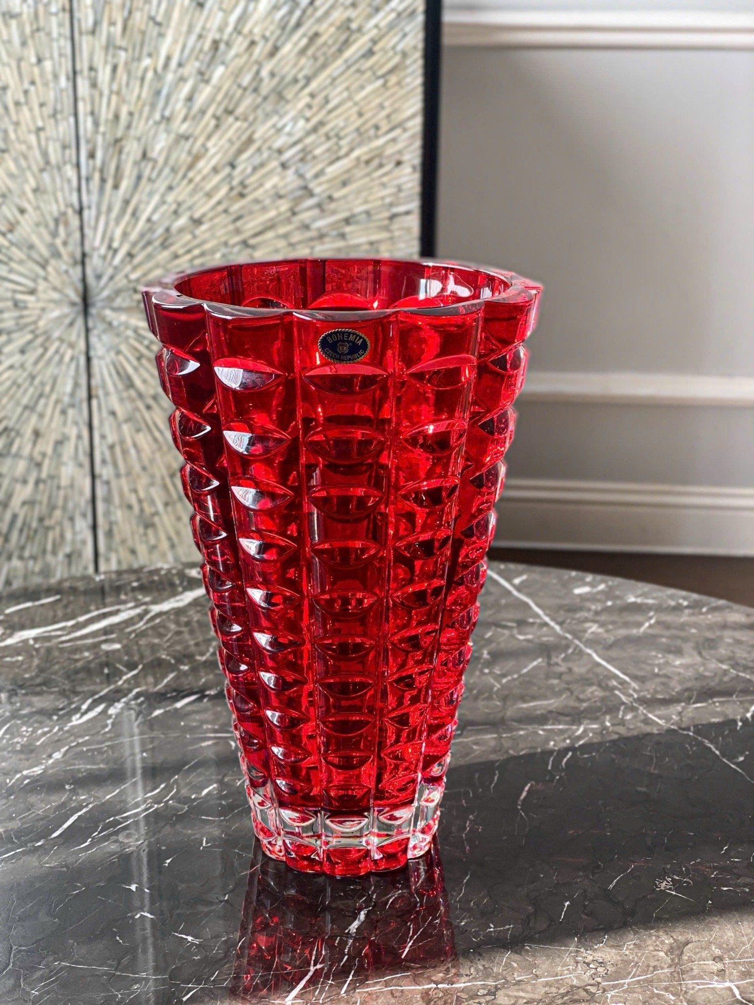 lo hoa millenium 26cm crystal bohemia