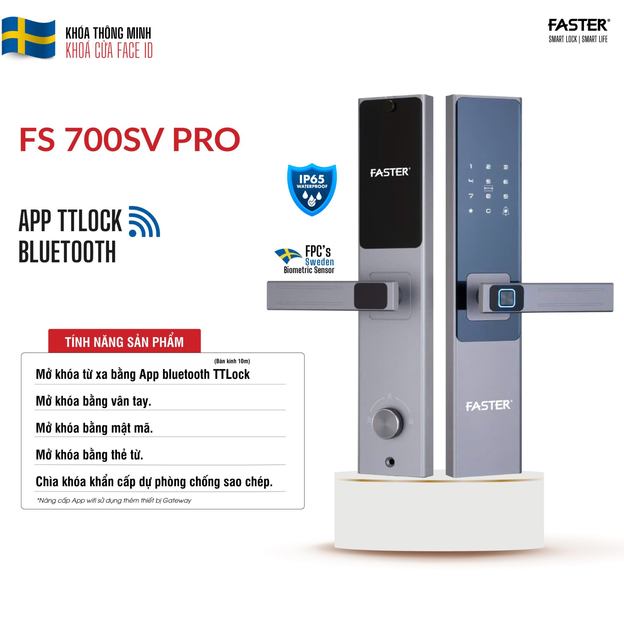 khoa cua van tay faster fs 700svpro