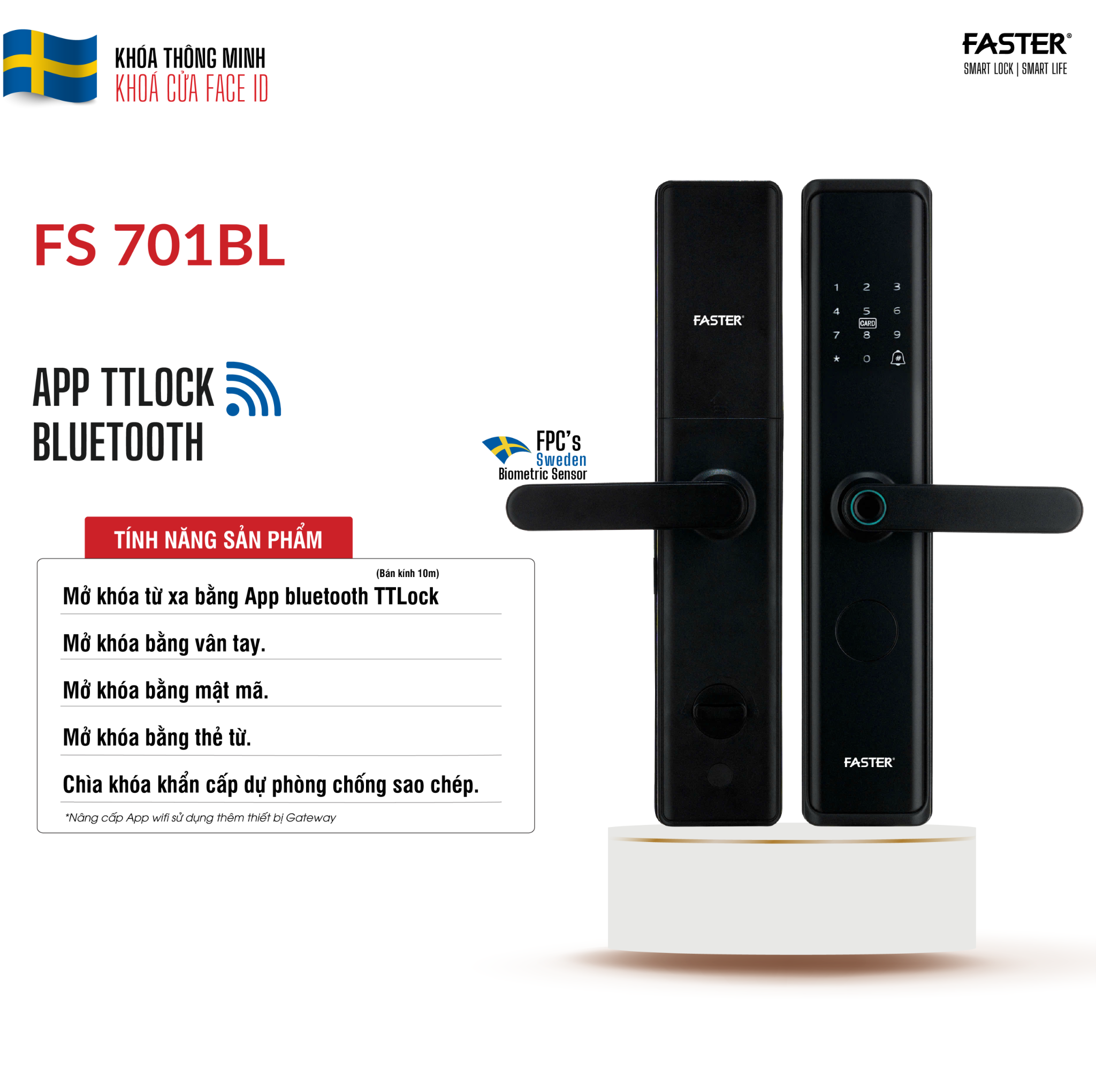 khoa cua van tay faster fs701 bl