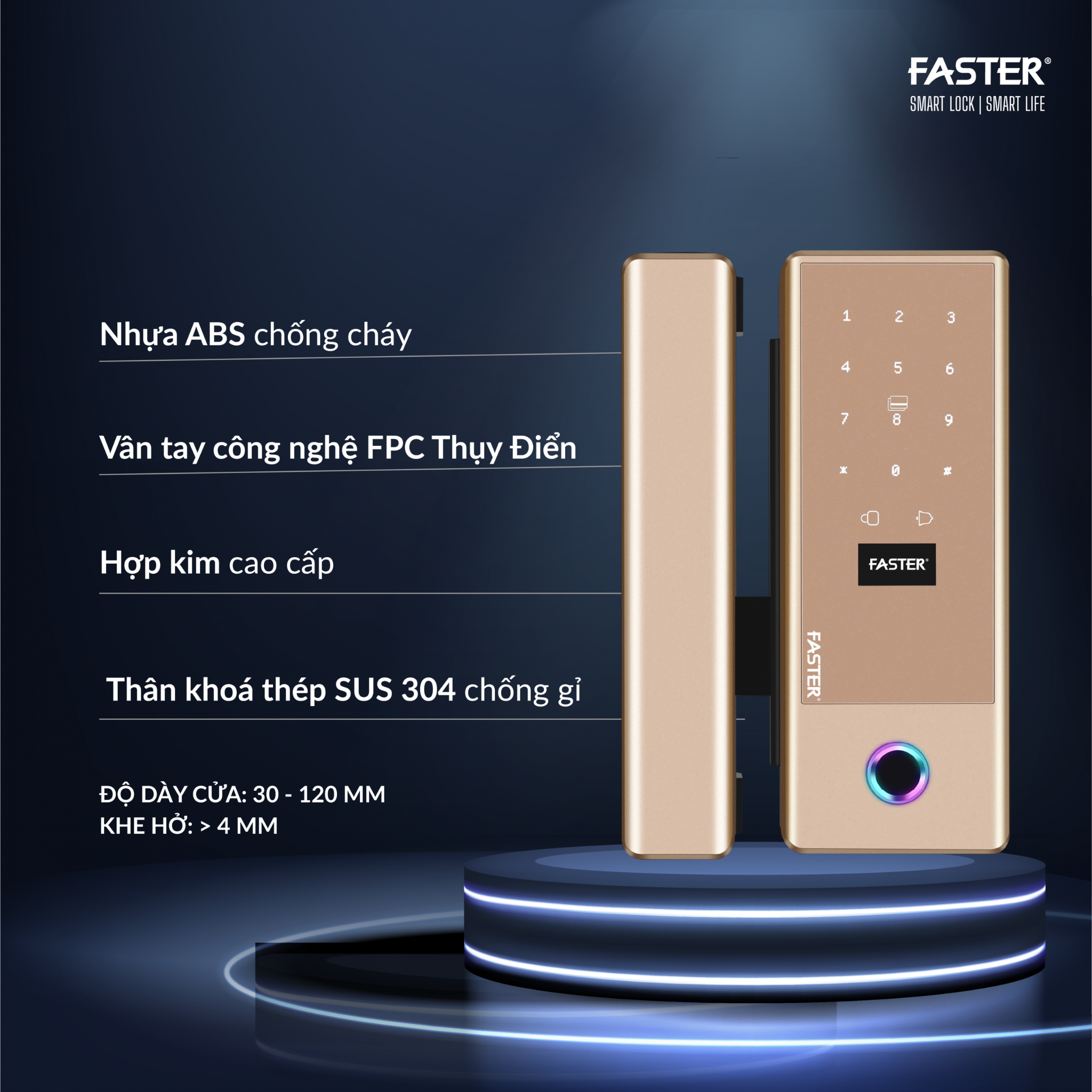 khoa thong minh cua kinh faster fsg02 gold