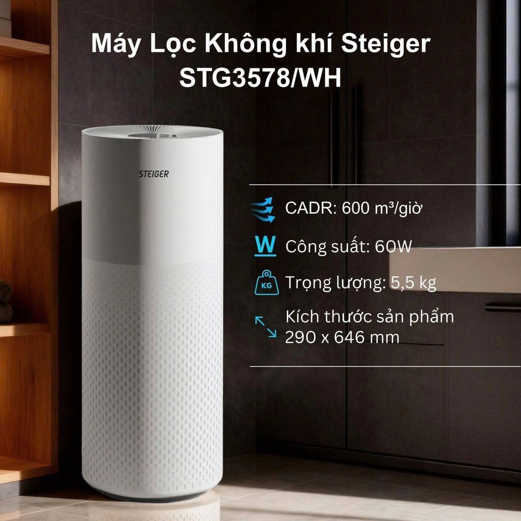 may loc khong khi steiger stg3578 wh