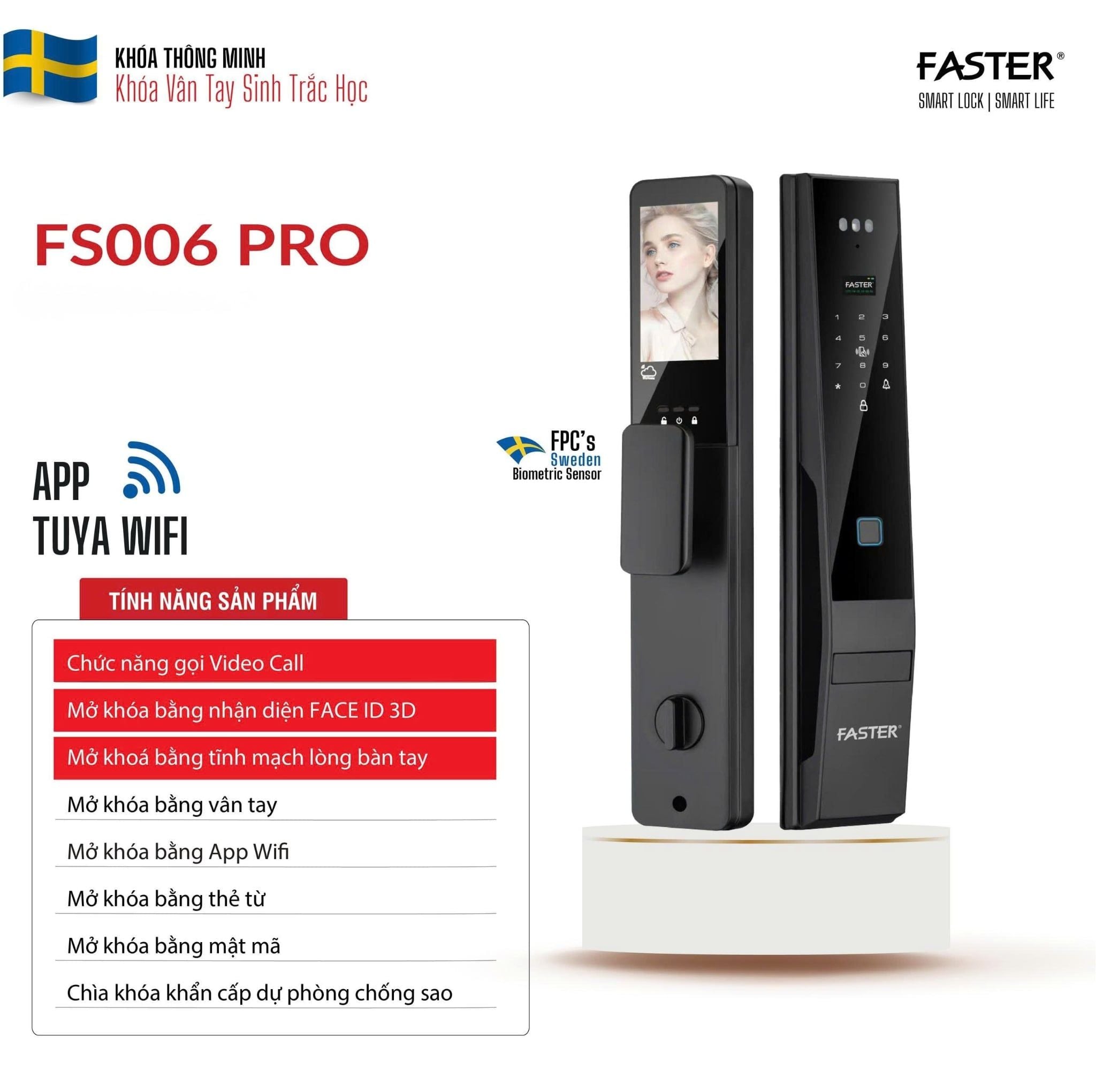 khoa cua nhan dien khuon mat faster fs006 pro