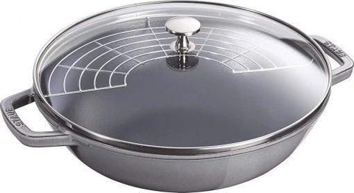chao gang staub sau long 30cm mau xam nap kinh