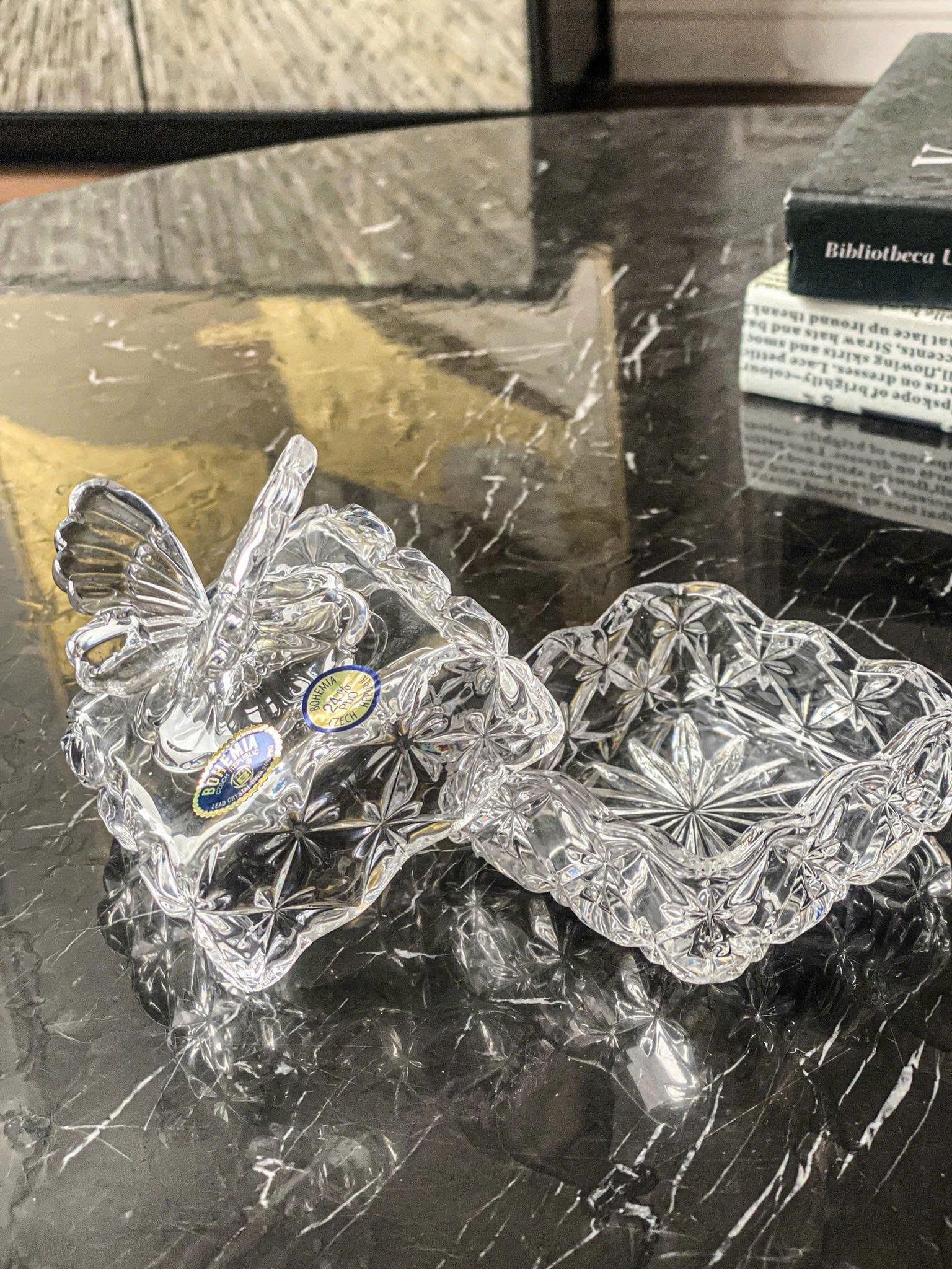 tho bohemia crystal butterfly 9 5cm