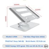 Giá đỡ Macbook Hợp kim Nhôm xoay 360 cao cấp - LH04