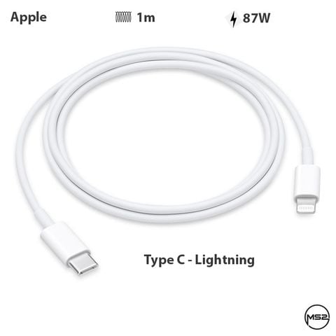 Cáp sạc Iphone IPad chính hãng Apple Type C - Lightning 1m
