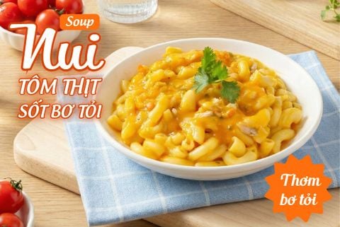  NUI TÔM THỊT SỐT BƠ TỎI 