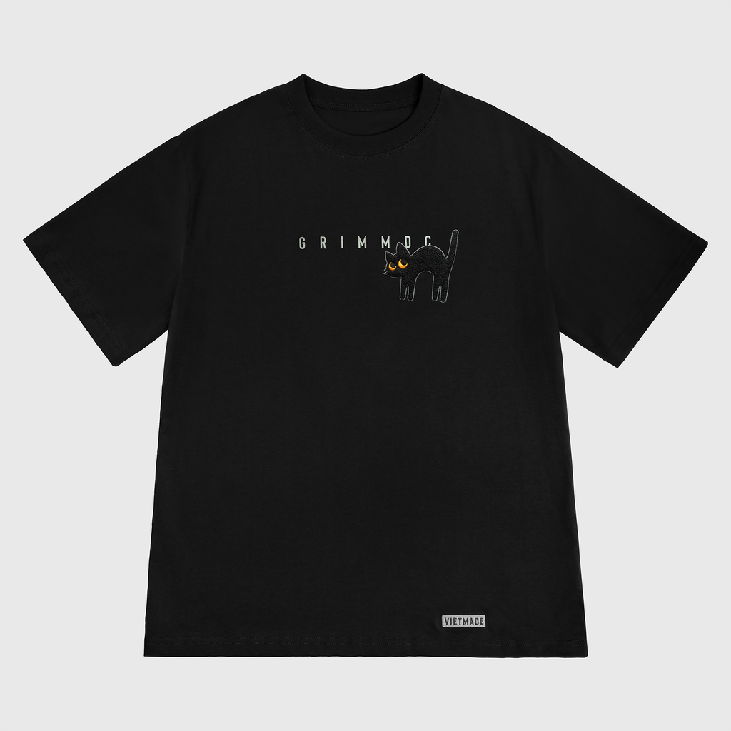 Áo thun Grimm DC meo meo // đen