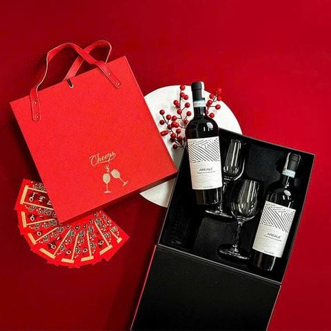  HỘP DA ĐÔI 2 LY - ĐỎ 