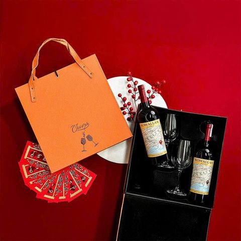  HỘP DA ĐÔI 2 LY - CAM 