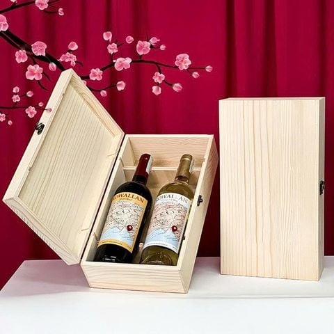  HỘP GỖ THÔNG TRẮNG - ĐÔI 