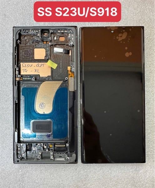 Màn Hình Samsung S23 Ultra / S918 - 2ic/ OLED - Khung - Phôi To - Xanh Lá