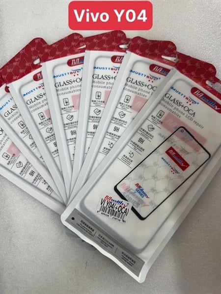 Kính Liền Keo Vivo Y04 / Y19E/ Y29E / Y29S - Đen