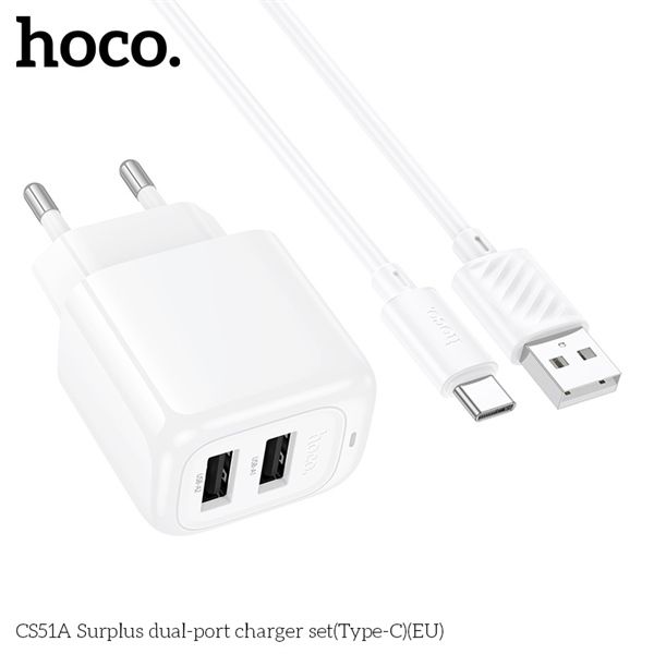 Sạc Bộ USB.C : Hoco CS51A - Sạc Nhanh 2.4A - C