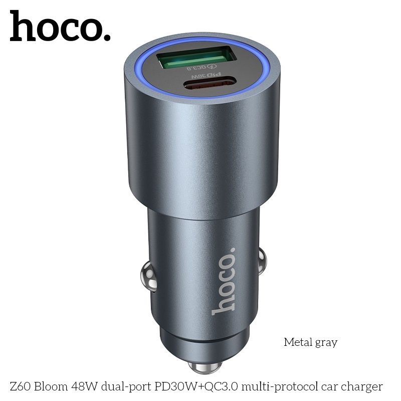 Cóc Sạc Xe Ô Tô - Hoco Z60 - 48W ( SL5-2/10-4)