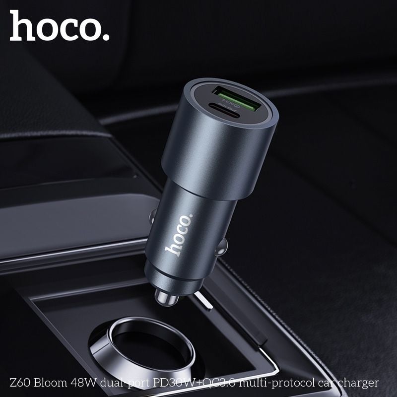 Cóc Sạc Xe Ô Tô - Hoco Z60 - 48W ( SL5-2/10-4)